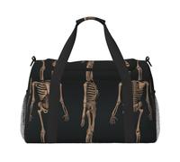 FEYUNYAN Extra große Tragetasche mit verstellbarem Riemen, wasserabweisende Reisetasche mit rutschfesten Griffen, drei Totenköpfen, robuste Twill-Umhängetasche für Fitnessstudio, Wochenendausflüge und