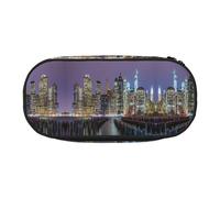 FEYUNYAN Federmäppchen mit großem Fassungsvermögen, ästhetisch, auslaufsicher, aus Segeltuch, mit Reißverschluss, New York City Federmäppchen für Damen und Herren, leichtes tragbares