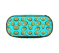 FEYUNYAN Federmäppchen mit großem Fassungsvermögen, ästhetisch, auslaufsicher, Leinen, mit Reißverschluss, frische tropische Früchte, Avocado, Federmäppchen für Damen und Herren, leicht, tragbar