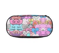 FEYUNYAN Federmäppchen mit großem Fassungsvermögen, ästhetisch, auslaufsicher, Segeltuch, mit Reißverschluss, buntes Herz-Federmäppchen für Damen und Herren, leicht, tragbar, Schreibwaren