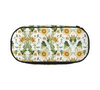 FEYUNYAN Federmäppchen mit großem Fassungsvermögen, ästhetisch, auslaufsicher, Segeltuch, mit Reißverschluss, Sonnenblumen-Mais-Federmäppchen für Damen und Herren, leichtes tragbares