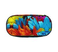 FEYUNYAN Federmäppchen mit großem Fassungsvermögen, ästhetisch, auslaufsicher, Segeltuch, mit Reißverschluss, buntes Sonnenblumen-Federmäppchen für Damen und Herren, leicht, tragbar, Schreibwaren