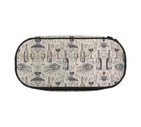 FEYUNYAN Federmäppchen mit großer Kapazität, ästhetisch, auslaufsicher, Segeltuch, Federmäppchen mit Reißverschluss, Weinkellerei, Traubenfeld, Federmäppchen für Damen und Herren, leichte tragbare