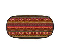 FEYUNYAN Federmäppchen mit großer Kapazität, ästhetisch, auslaufsicher, Segeltuch, mit Reißverschluss, mexikanische Volkskunst, Boho-Federmäppchen für Damen und Herren, leichte tragbare