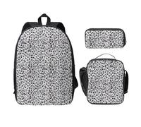 FEYUNYAN Schulrucksack für Mädchen und Jungen, Leopardenmuster Schulranzen 3er Set, 15 Zoll Laptop Rucksack, Isolierte Lunchtasche, Federmäppchen, Mittelschultasche für Teen Jugendliche Studenten