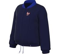 Fff Oversize-Bomberjacke Aus Webmaterial Für Damen, Blue Void/Bright Blue/Bleached Coral, HF5142-492, S