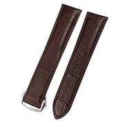 FFHAO 18 mm, 19 mm, 20 mm, 21 mm, 22 mm, Krokodil-Rindsleder, Uhrenarmband für Omega Seamaster 300 Speedmaster DE VILLE AT150 Armband (Farbe: 21 mm, Größe: 19 mm)