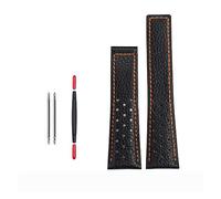 FFHAO 22mm Echtes Kalbsleder Armband Für TAG Für Heuer Strap MONACO CARRERA Qualität Leder Armband, 22 mm, Achat