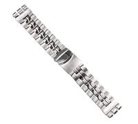 FFHAO 26mm x 24mm Classic Edelstahl Uhrenarmband für Swatch Herrenuhr Metallarmband, 26mm, Achat