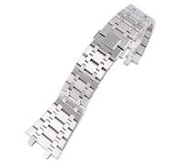 FFHAO AP Royal Oak Edelstahl Uhrenarmband 15400/26331/15500 für Herren 26mm 28mm Uhrenarmband Zubehör, 26mm, Achat