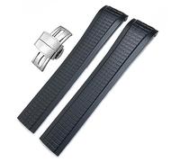 FFHAO Bunte Silikon-Gummi-Uhrenarmband für Patek Aquanaut Philippe Series 5164a 5167a, Uhrenarmband mit Schmetterlingsschnalle 21 mm, 21mm, Achat