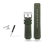 FFHAO Canvas-Uhrenarmband für Herren, geeignet für Timex Tide Compass T2N720, T2N721, T2N739, Nylon-Uhrenarmband, 24 x 16 mm, 24-16mm, Achat