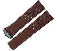 FFHAO Echtes Leder Armband Für TAG Heuer Uhrenarmband Faltschließe 20mm 22mm Kuh Leder Uhrenarmbänder, 20 mm, Achat