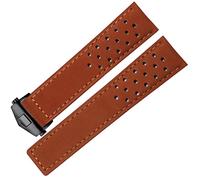 FFHAO Echtes Leder Armband Für TAG Heuer Uhrenarmband Faltschließe 20mm 22mm Kuh Leder Uhrenarmbänder, 20 mm, Achat