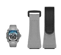 FFHAO Echtes Lederarmband, geeignet für Richard Mille Nylonband, Herren RM50/53 Schraubendreher, Vier-Sterne- oder Fünf-Sterne-Schraubenkopf, 25 mm, 25 mm, Achat