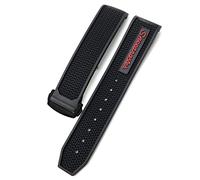 FFHAO Für Omega Speedmaster Uhrenarmband Edelstahl Faltschließe 20 mm 21 mm 22 mm Gummi Silikon Uhrenarmband, 20 mm, Achat