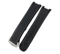 FFHAO Gebogenes Metallende 21 mm 20 mm FKM Uhrenarmband für Omega AT150 Seamaster Aqua Terra 150 m Worldtimer Armbänder Fluorkautschuk Uhrenarmband, 21 mm, Achat