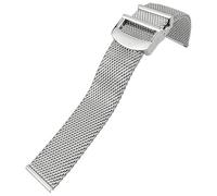 FFHAO Gewebtes Uhrenarmband aus Edelstahl, 20 mm, 21 mm, 22 mm, passend für IWC Le Pe Prince Mark 18 Portofino Massives Uhrenarmband, 20mm, Achat
