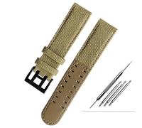 FFHAO Leinwand Leder Unterseite Watc Für Hamilton Khaki Feld Uhr H68201993 H7060596 Uhrenarmband Seiko Uhrenarmband 20mm 22mm Schnalle, 22 mm, Achat