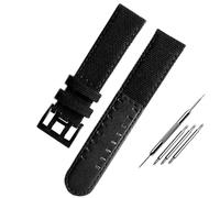 FFHAO Leinwand Leder Unterseite Watc Für Hamilton Khaki Feld Uhr H68201993 H7060596 Uhrenarmband Seiko Uhrenarmband 20mm 22mm Schnalle, 22 mm, Achat