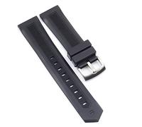 FFHAO Männer Schwarz Uhrenarmband 20mm 22mm Silikon Gummi Uhrenarmband Gürtel Für TAG CARRER Strap Für Heuer Schnalle DRIVE TIMER Uhrenarmbänder, 22 mm, Achat