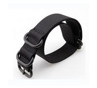 FFHAO Nylon Schwarz & Armeegrün für NATO ZULU Armband mit Edelstahlringen Sport Uhrenarmband 18 mm 20 mm 22 mm 24 mm, 18 mm, Achat