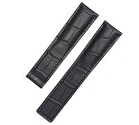 FFHAO Uhrenarmband aus echtem Leder für TAG heuer Armband blau schwarz braun 19 mm 20 mm 22 mm mit Faltschließe Lederarmband, 20 mm, Achat