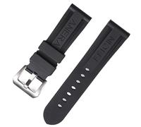 FFHAO Uhrenarmband aus Gummi für Panerai Uhrenarmband, Silikon, wasserdicht, Schwarz/Orange, 22/24 / 26 mm, 22 mm, Achat