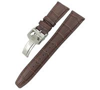 FFHAO Uhrenarmband aus Rindsleder für IWC portugiesische Portofino-Piloten, echtes Leder, 20 mm, 21 mm, 22 mm, kugelförmige Schnalle, 21 mm, Achat