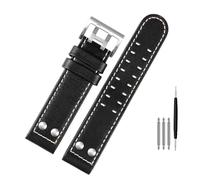 FFHAO Uhrenarmband für Hamilton Khaki Fliegeruhr H77616533 H70615733 Uhrenarmband aus echtem Leder Jazz Field Herrenarmband 20 22 Militärstil, 22mm, Achat