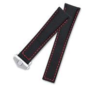 FFHAO Uhrenarmband für Herren, Armbanduhr, 20 mm, 21 mm, 22 mm, Nylon, echtes Lederarmband, Ersatz-Uhrenzubehör, Mod Parts, 22 mm, Achat