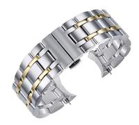 FFHAO Uhrenarmband für Tissot T035 T035407 T035439 Luxus Armbänder Faltschließe Edelstahl Ersatz Uhrenzubehör Teile, 22 mm, Achat