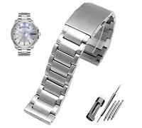 FFHDJL Edelstahl-Armband 22 mm 24 mm 26 mm 28 mm Herren-Armband aus massivem Metall für Diesel DZ7333 DZ4344 Uhrenarmband(Silvery,28mm)