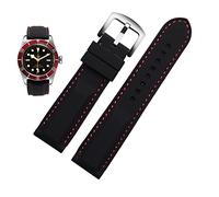 FFHDJL Männer silikon Uhrband 20mm 22 mm 24m für Mido Citizen Omega Sport Gummi Ersatzriemen rot blau orange weißes weiches Armband