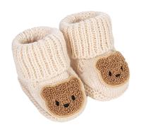 FGDTREE Socken für Neugeborene mit Bärenmotiv und gerippten Bündchen, bequeme Babysocken, Wollsocken, Paar für sicheres 0-12 Monate warmes Baby, beige, Einheitsgröße
