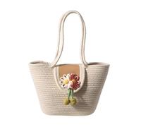 FGDTREE Stilvolle Schultertasche mit großem Fassungsvermögen, Handtasche aus Baumwollfaden, unverzichtbar, geeignet für Strandausflüge, Reisen und ethnische Handtaschen Urlaub