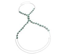 FGDTREE Zeitgenössischer Unisex Körperschmuck mit Kristallen, passend zu formeller Kleidung und Festival Kleidungsanhänger Körperkette