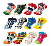 FGFD&OU Lustig Socken Herren und Damen Baumwolle Sneaker Socken Bunte Socken Motiv Kuschelsocken Atmungsaktiv Witzige Gemusterte Kurz Socken Unisex (Mehrfarbig4)
