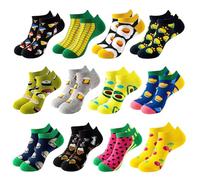 FGFD&OU Lustig Socken Herren und Damen Baumwolle Sneaker Socken Bunte Socken Motiv Kuschelsocken Atmungsaktiv Witzige Gemusterte Kurz Socken Unisex (Mehrfarbig2)