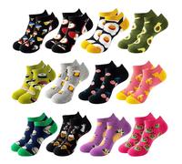 FGFD&OU Lustig Socken Herren und Damen Baumwolle Sneaker Socken Bunte Socken Motiv Kuschelsocken Atmungsaktiv Witzige Gemusterte Kurz Socken Unisex (Mehrfarbig1)