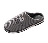FGUUTYM Indoor-Hausschuhe aus Baumwolle für Herren, leicht, mit Memory-Schaum und weichen Sohlen, Freizeitschuhe Schuhe Angebote Herren (Grey, 42)