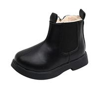 FGUUTYM Kinder Mädchen Stiefelette Warm Gefüttert Ankle Boots Stiefel Reitstiefeletten Mode Stiefeletten Reitstiefel Wasserdicht Schnürstiefel Chelsea Stiefel Winter Stiefel Winterhalbstiefel