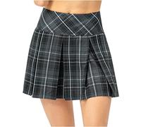 FGVFCS Tartan-Röcke für Damen, Tennisrock, Golf-Skorts, plissiert, athletische Röcke mit Shorts, Taschen, kariert, hohe Taille, Minirock, lässiger Schulrock, Uniformrock, Laufen, Fitnessstudio,