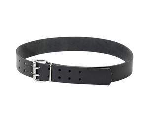 FHB Ledergürtel CARSTEN 85001 Doppeldorn Gürtel aus Rindleder schwarz 70-140 cm, Farbe: 20 schwarz, Größe: 95