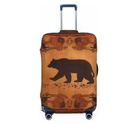 FHEBNDS Bear Gepäckabdeckung, waschbar, TSA-zugelassen, elastisch, Spandex, kratzfest, Reisegepäckabdeckung, passend für 45,7 - 81,3 cm Gepäck, Schwarz , M
