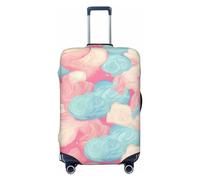 FHEBNDS Cotton Candy Kofferabdeckung, waschbar, TSA-geprüft, elastisch, Spandex, kratzfest, Reisegepäck, passend für 45,7 - 81,3 cm Gepäck, Schwarz , M