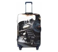 FHEBNDS Dampfzug-Gepäckabdeckung, waschbar, TSA-zugelassen, elastisch, Spandex, kratzfest, Reisegepäckabdeckung, passend für 45,7 - 81,3 cm Gepäck, Schwarz , L