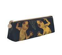 FHEBNDS Gecko Eidechsen Make-up-Tasche für Damen und Herren, großes Federmäppchen, ästhetisches Federmäppchen, Münztasche, Leder-Kosmetiktasche mit Reißverschluss, Büro-Organizer, Reiseutensilien