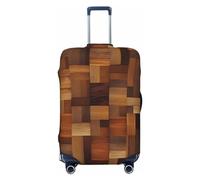 FHEBNDS Gepäckabdeckung aus Holz, waschbar, TSA-geprüft, elastisch, Spandex, kratzfest, Reisegepäckabdeckung, passend für 45,7 - 81,3 cm Gepäck, Schwarz , M