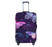 FHEBNDS Gepäckabdeckung, waschbar, TSA-geprüft, elastisch, Spandex, kratzfest, passend für 45,7 - 81,3 cm (18 - 32 Zoll) Gepäck, Schwarz , M